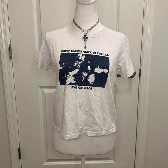 John Galt Brandy Melville “Radio Silence / Back in the USA Live on Stage” Tee 🎸 - Picture 1 of 6